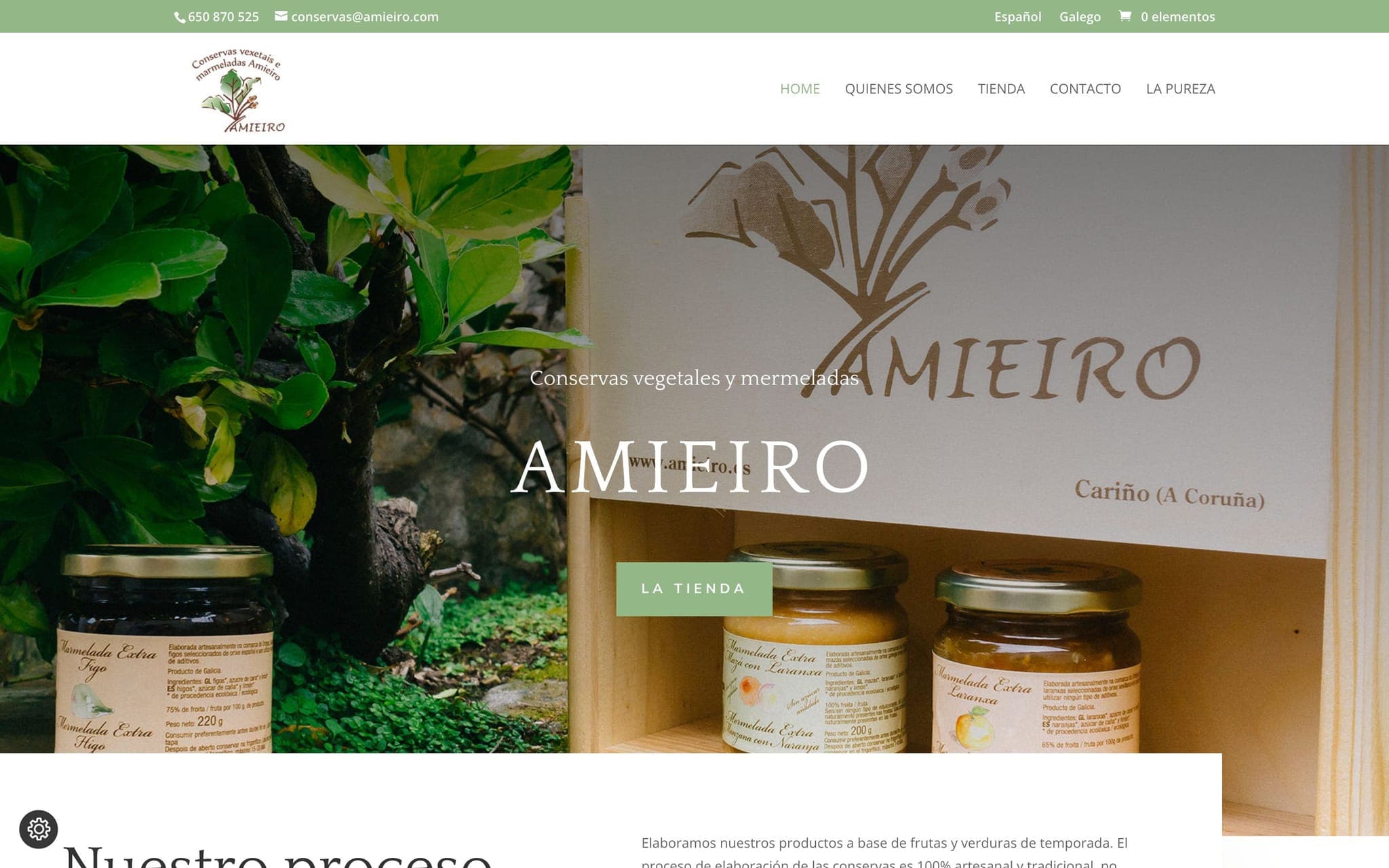 Captura de la web de Amieiro