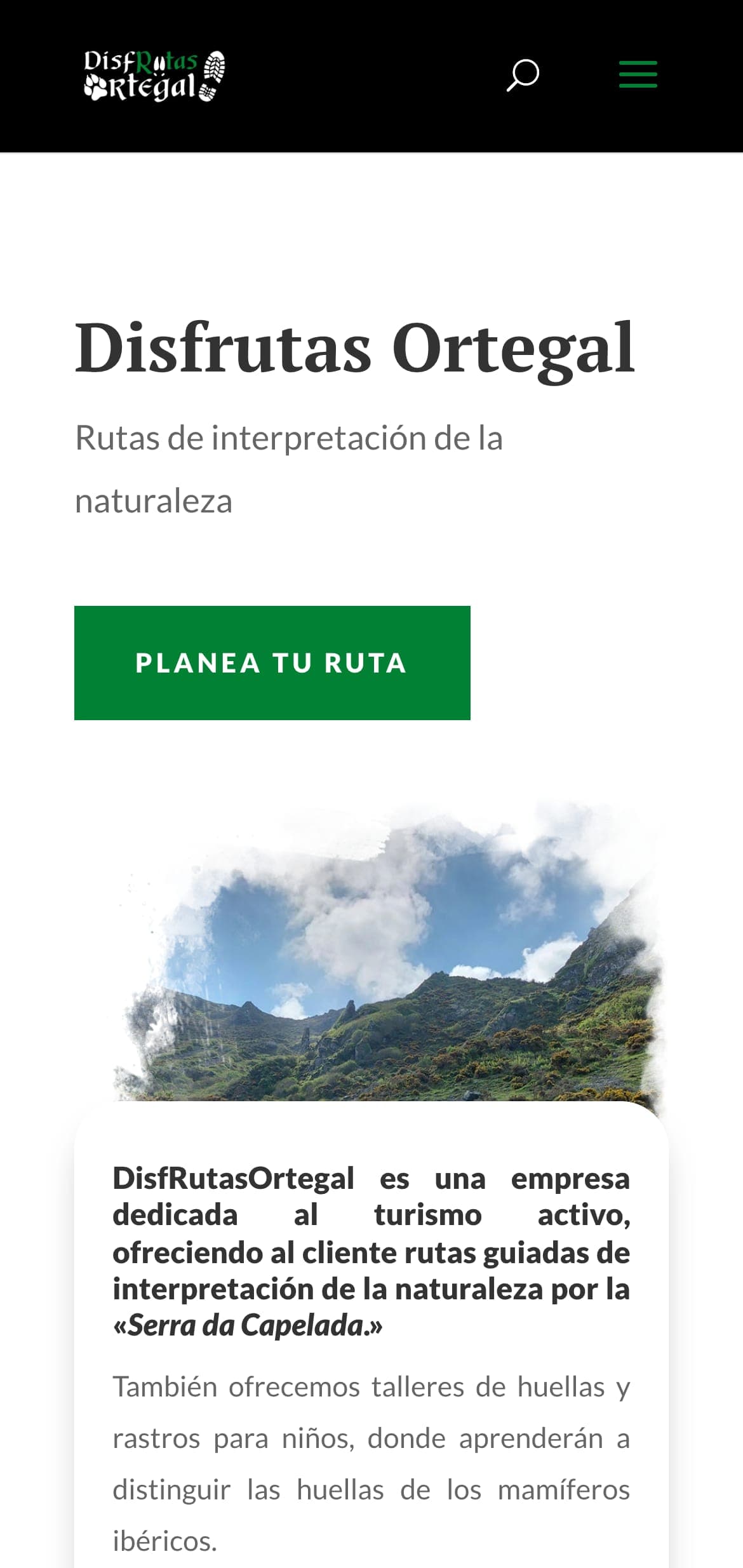 Versión móvil de la web de DisfrutasOrtegal