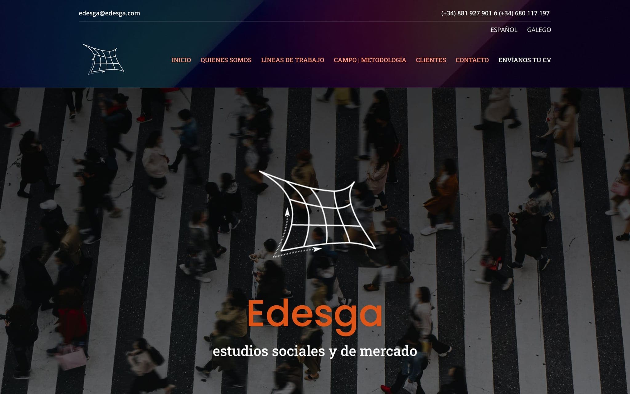 Captura de la web de Edesga