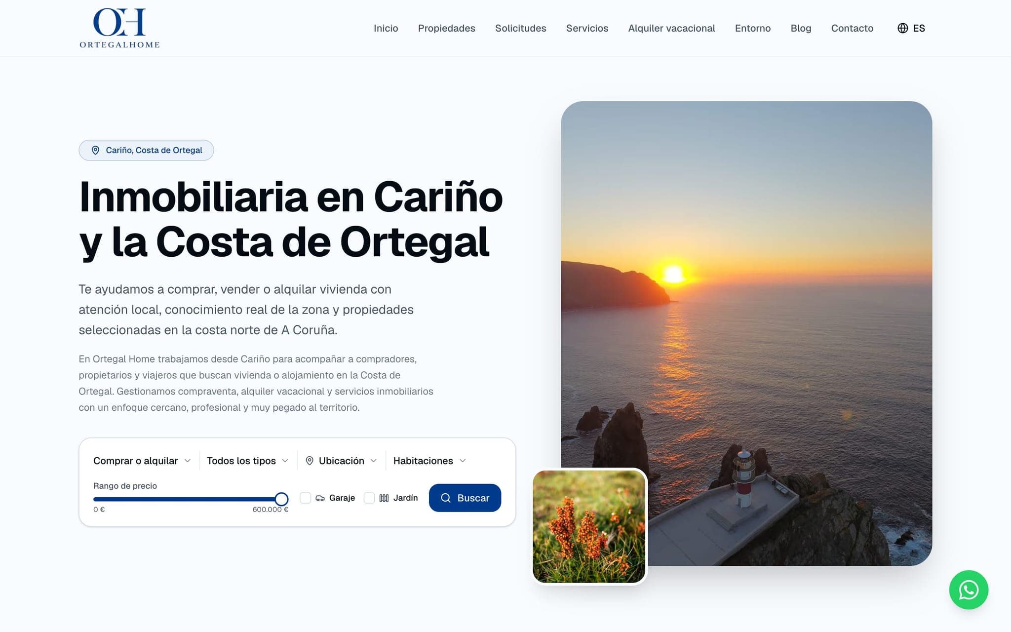 Web de Ortegal Home