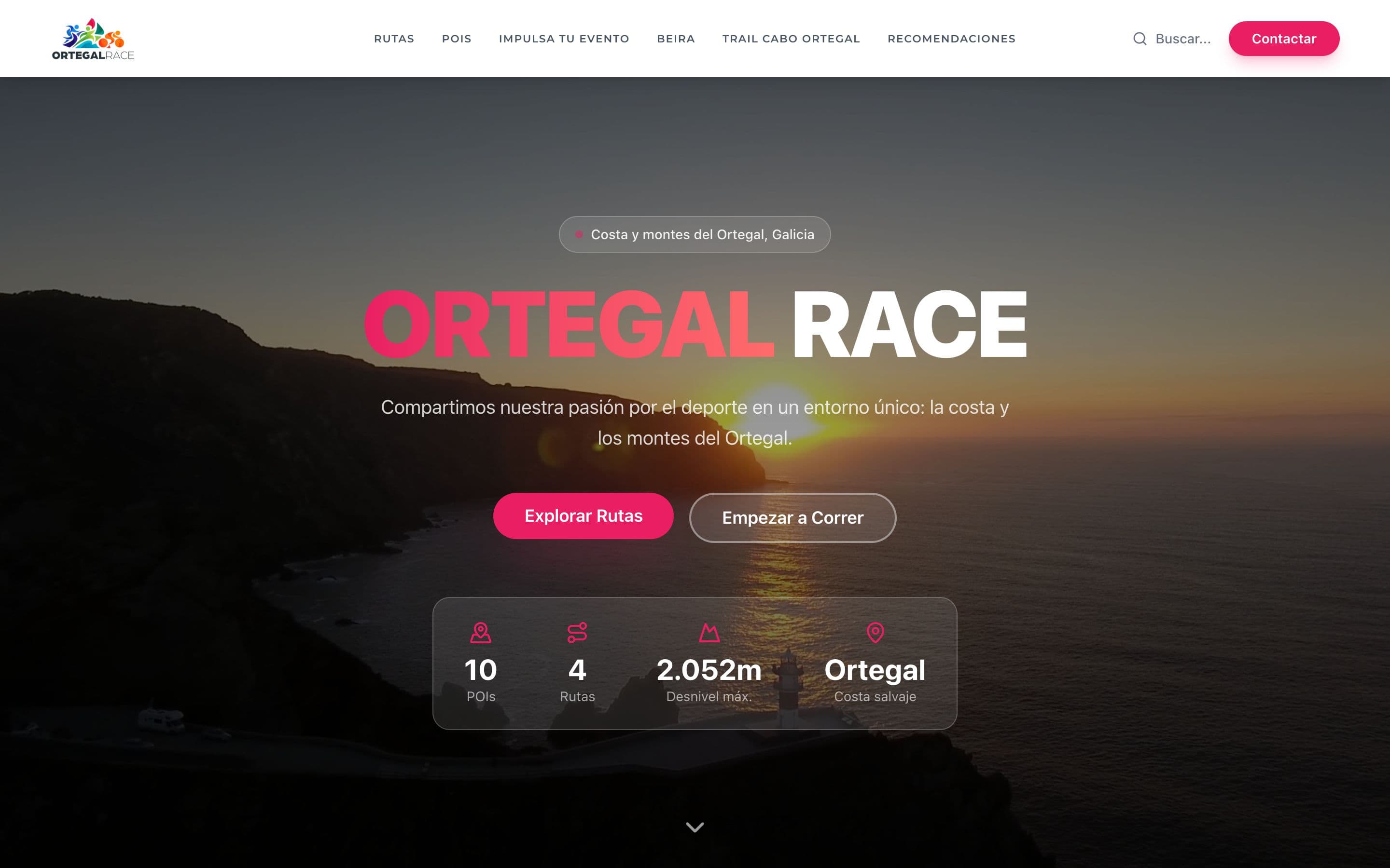 Captura de la web de Ortegal Race